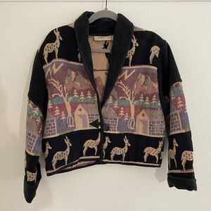 Vintage Anu By Natural Jacket Womens Large Cotton cropped jacket